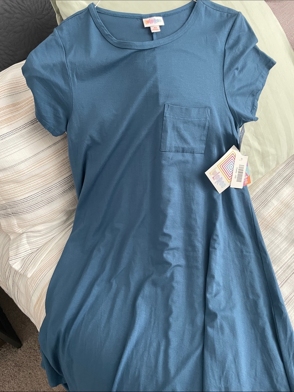 LuLaRoe Dusty Blue Pocket Dress